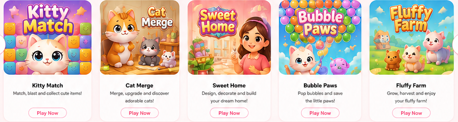 Cute casual game card mockups